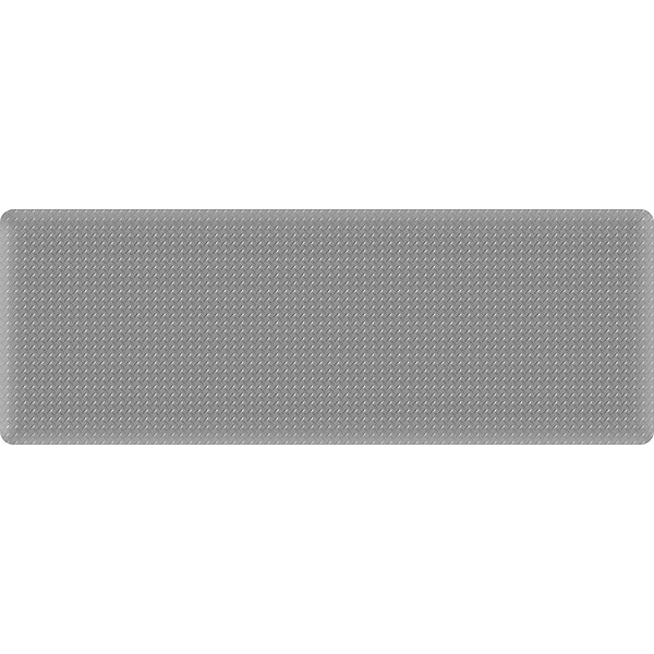 Antifatigue Mat, 3 ft L x 10 ft W, 11/16 in Thickness, Vinyl, Gray