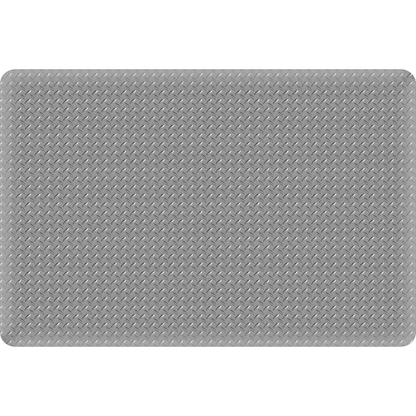 Antifatigue Mat, 2 ft L x 3 ft W, 11/16 in Thickness, Vinyl, Gray