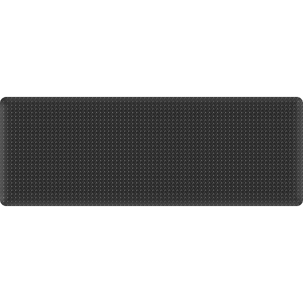 Antifatigue Mat, 3 ft L x 10 ft W, 11/16 in Thickness, Vinyl, Solid Black
