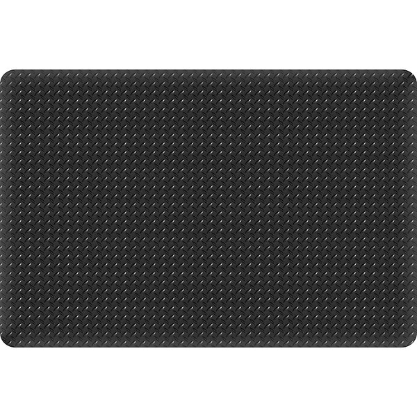 Antifatigue Mat, 2 ft L x 3 ft W, 11/16 in Thickness, Vinyl, Solid Black