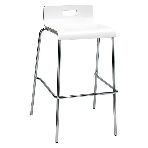 Low Back Barstool, White