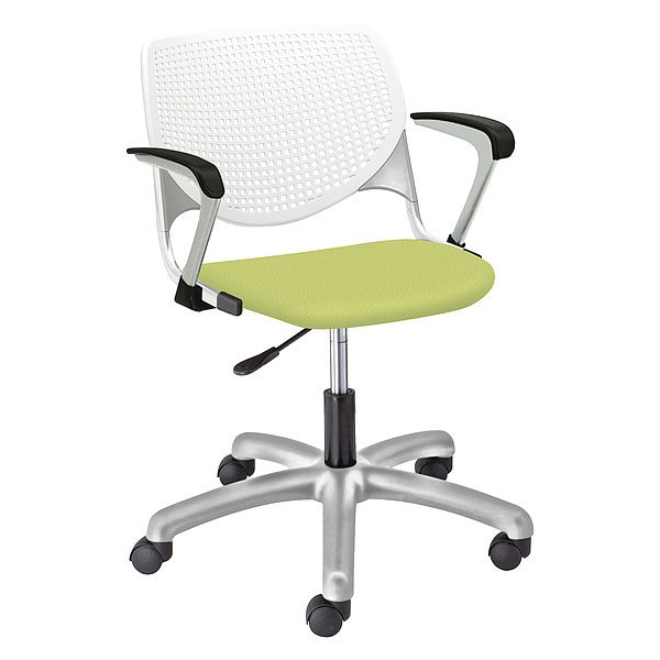 Kool Task Seating Chair, Black Back, 22-1/2 in W 22" L 35" H, Padded