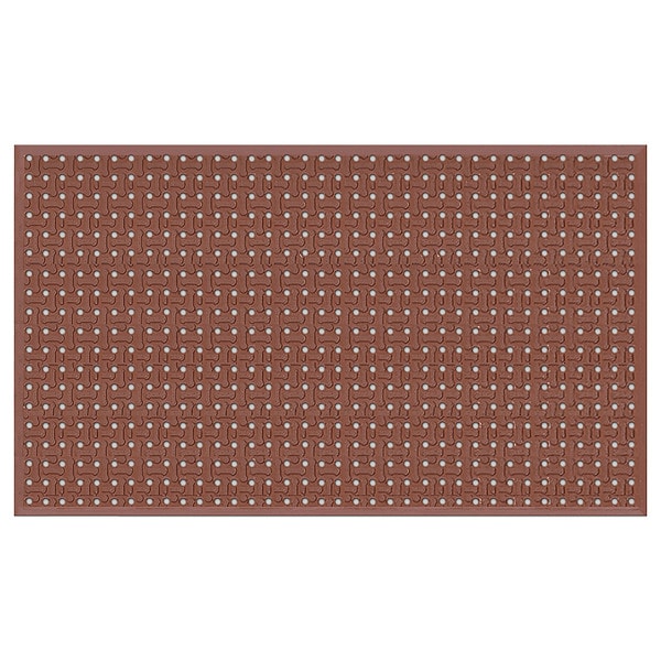 Drainage Mat, Nitrile Sponge Rubber, 5 ft W x 3 ft L, Red