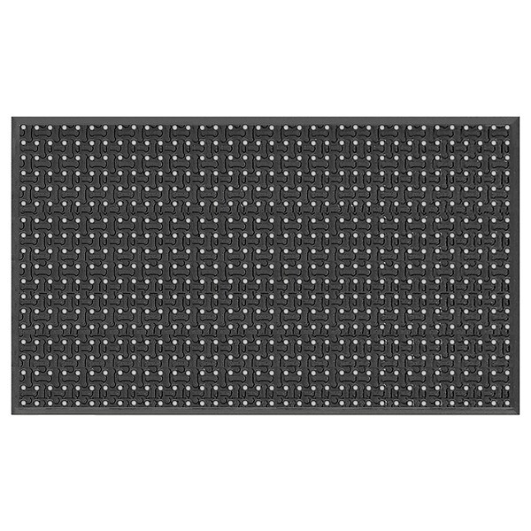 Drainage Mat, Nitrile Sponge Rubber, 5 ft W x 3 ft L, Black
