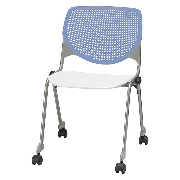 Poly Stack Chair, Peri Blue Back