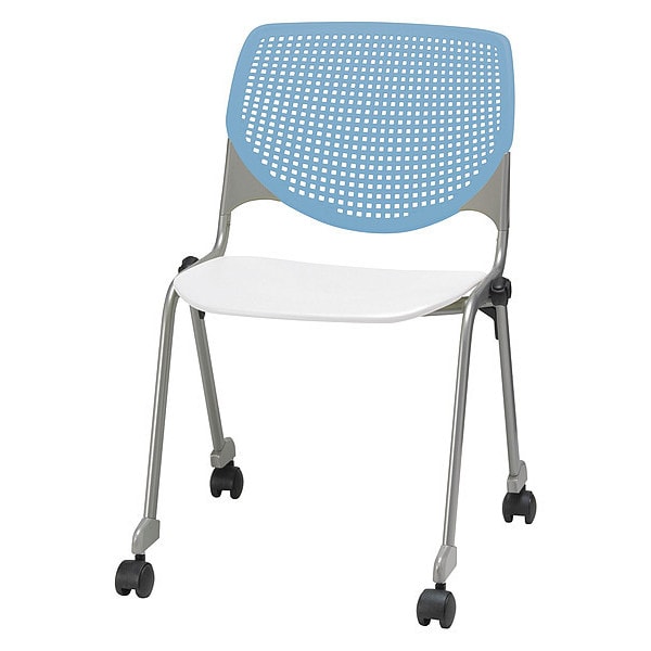 Poly Stack Chair, Sky Blue Back