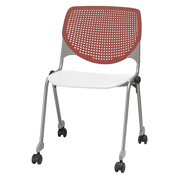 Poly Stack Chair, Coral Back