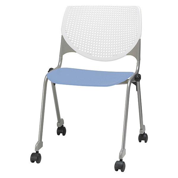 Poly Stack Chair, Peri Blue Seat