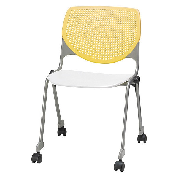 Poly Stack Chair, Yellow Back