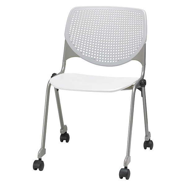 Poly Stack Chair, Lt Grey Back