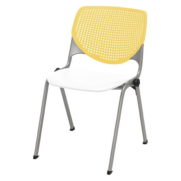 Poly Stack Chair, Yellow Back