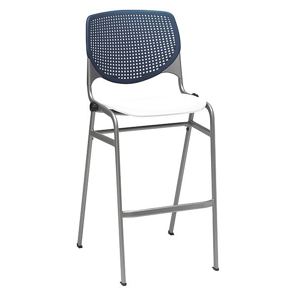 Poly Stack Barstool, Navy Back