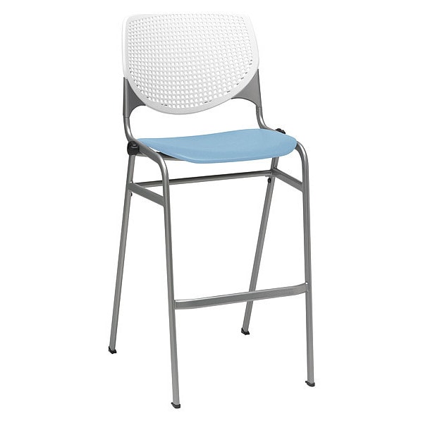 Poly Stack Barstool, Sky Blue Seat