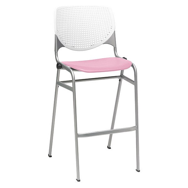 Poly Stack Barstool, Pink Seat