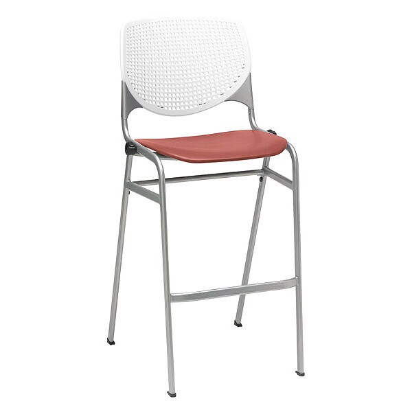 Poly Stack Barstool, Coral Seat