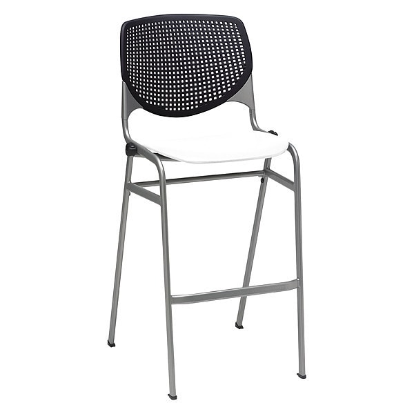 Poly Stack Barstool, Black Back