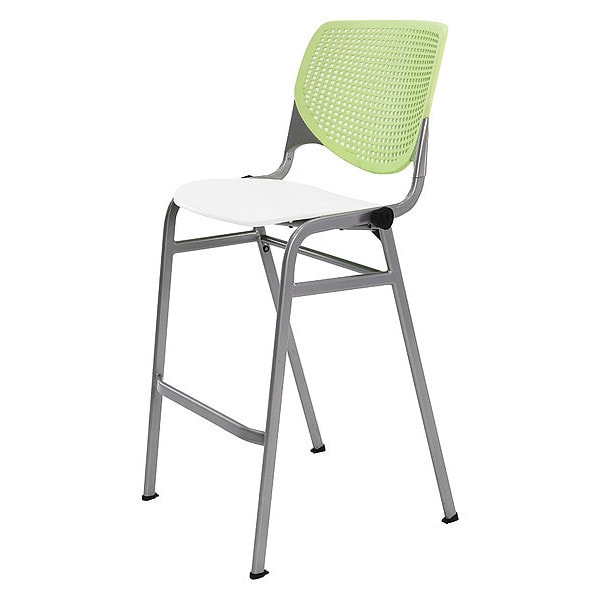Poly Stack Barstool, Lime Gn Back