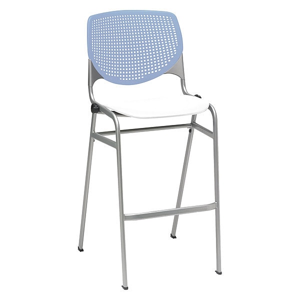 Poly Stack Barstool, Peri Blue Back