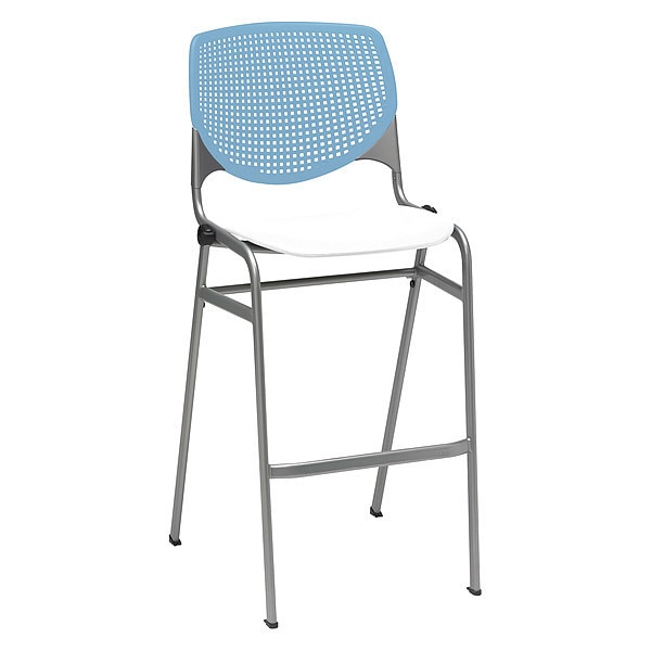 Poly Stack Barstool, Sky Blue Back