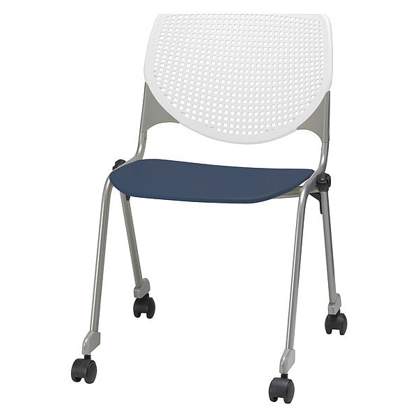 Poly Stack Chair, Navy Seat