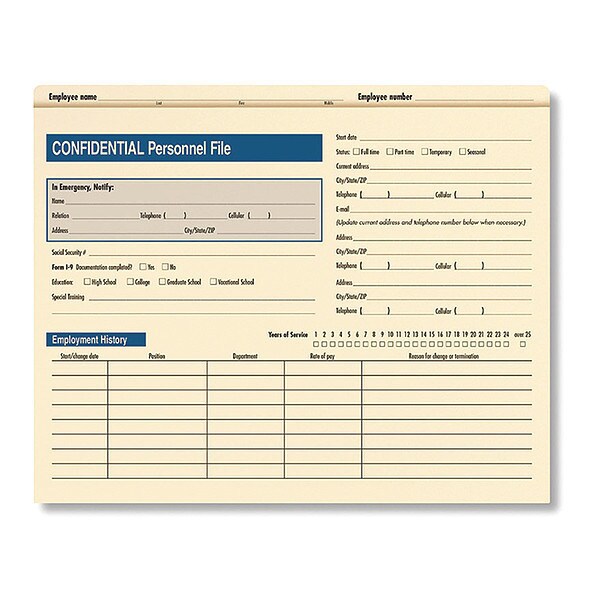 Confidential Personnel File, Std, PK25