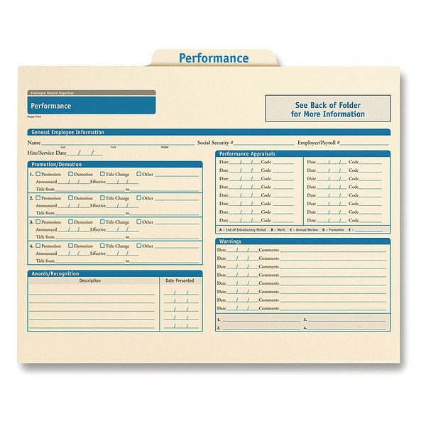 Employee Performance Folder, PK25