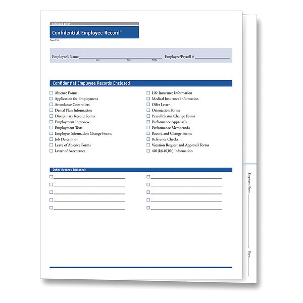 Record Folder, Concealed, Confid, PK25