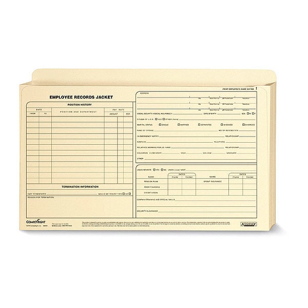 Employee Record Jacket, Expndbl Lgl, PK25