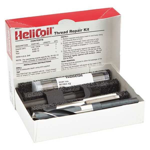 Free-Running Helical Insert Repair Kit, Helical Inserts, 3/4"-16, Plain 18-8 Stainless Steel