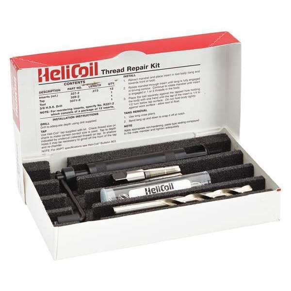 Free-Running Helical Insert Repair Kit, Helical Inserts, 1/8"-27, Plain 18-8 Stainless Steel