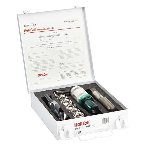 Free-Running Helical Insert Repair Kit, Helical Inserts, 1"-12, Plain 18-8 Stainless Steel