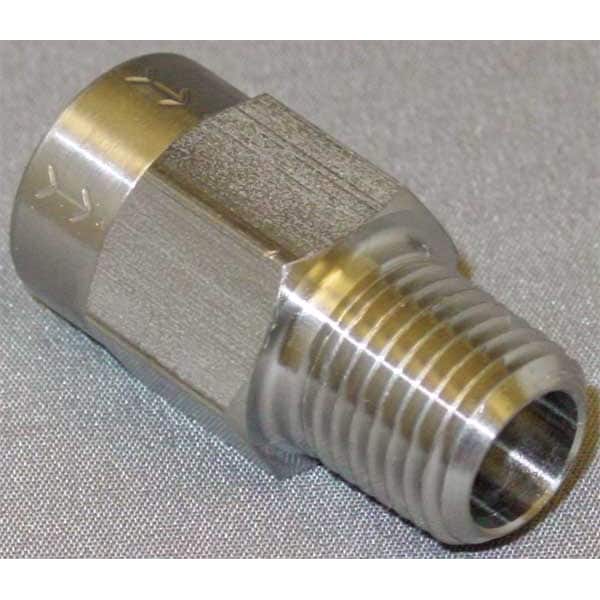 1/4" FNPT x MNPT Stainless Steel Piston Spring Check Valve
