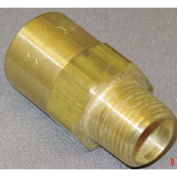 3/8" FNPT x MNPT Brass Piston Spring Check Valve