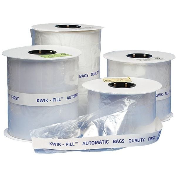 Open Poly Bags on a Roll, 10" x 8", 1.90 mil, Clear, None, 1250 PK