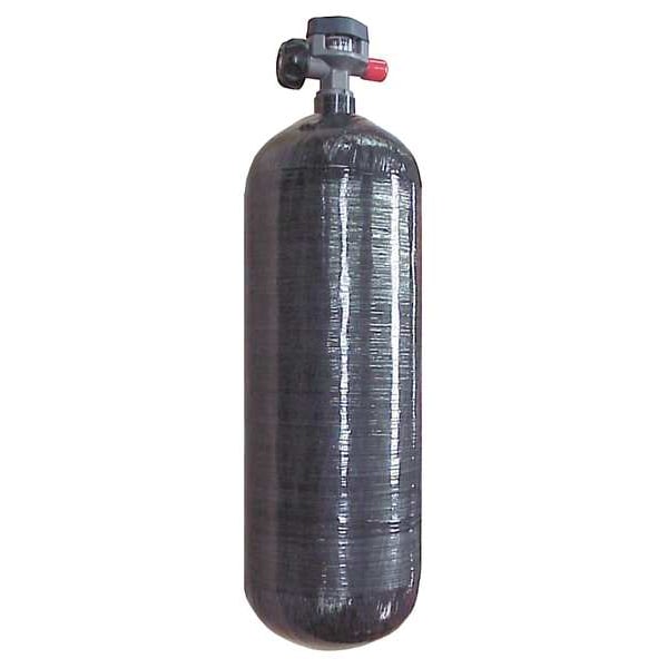 SCBA Cylinder, Carbon Fiber, 4500 psi, Gray