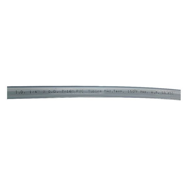 Tubing, 1/4 I.D., 100 ft., Clear, Flexible