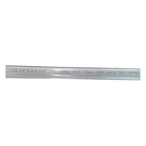 Tubing, 3/8 I.D., 100 ft., Clear, Flexible