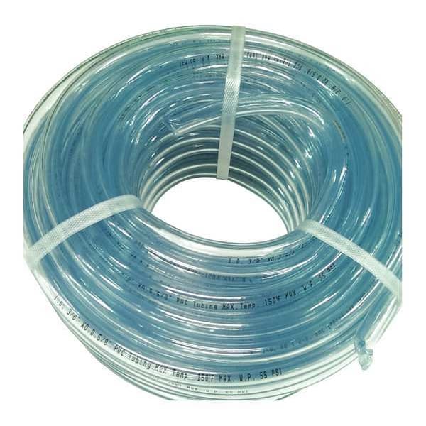 Tubing, 3/8 I.D., 100 ft., Clear, Flexible