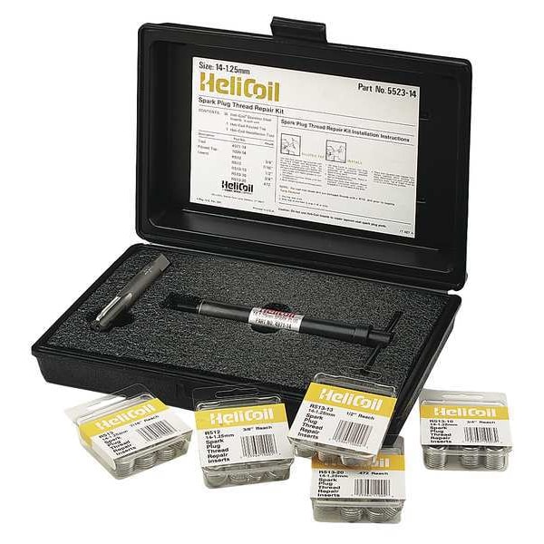 Free-Running Helical Insert Repair Kit, Helical Inserts, M14-1.25, Plain 18-8 Stainless Steel