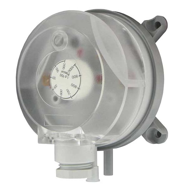 Pressure Switch, Standard, SPDT, 2 to 10 in H2O Range, Plastic