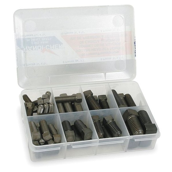 Set Screw Assortment, Steel, Black Oxide Finish, 60 PCS