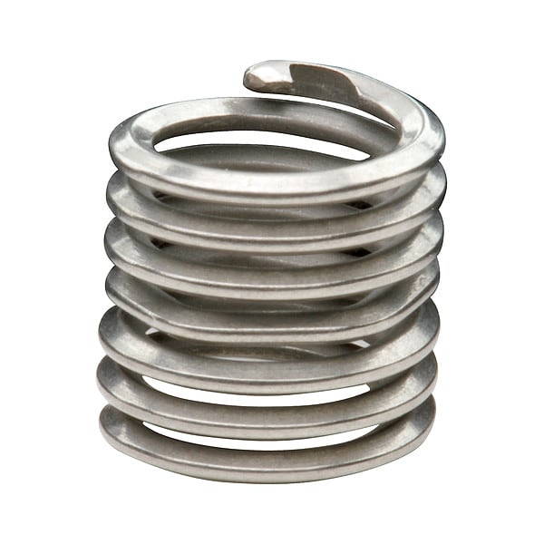 Tangless Helical Insert, Free-Running, #10-24 Thrd Sz, 18-8 Stainless Steel, 100 PK