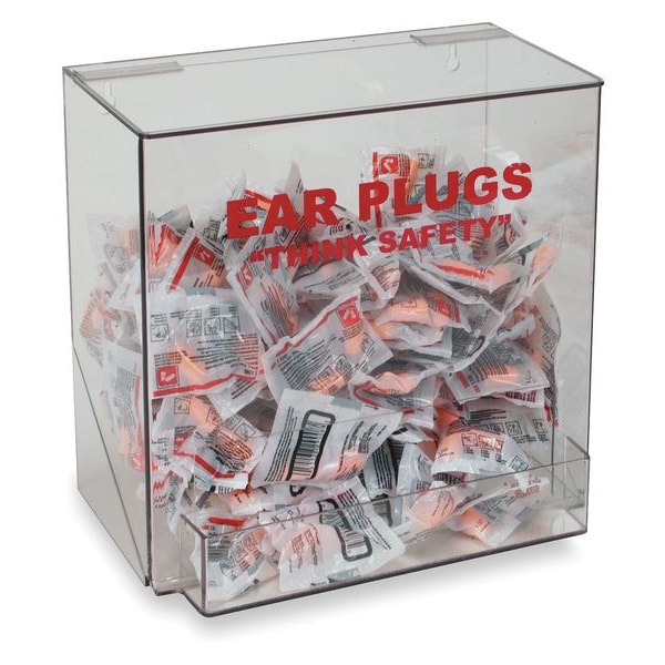 Reusable Ear Plugs with Dispenser, Table Top, Wall Mount, Capacity: 200 Pairs