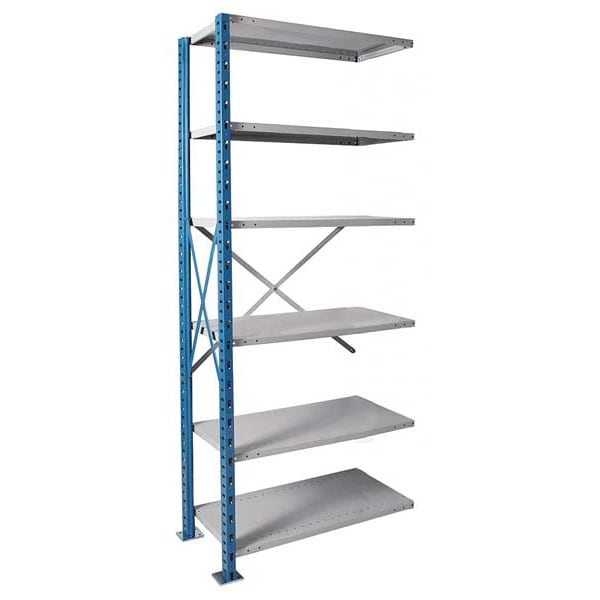 Metal Shelving, 24"D x 48"W x 87"H, 6 Shelves, Steel