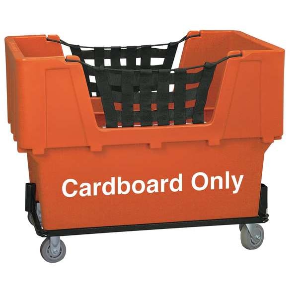Matl Handling Cart, Cardboard Only, Orange