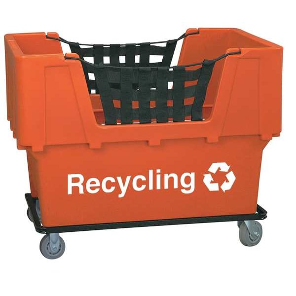 Material Handling Cart, Orange, Recycling