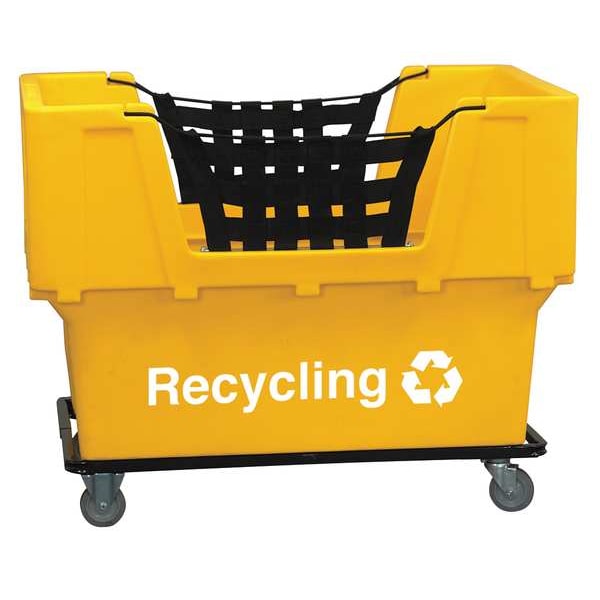 Material Handling Cart, Yellow, Recycling