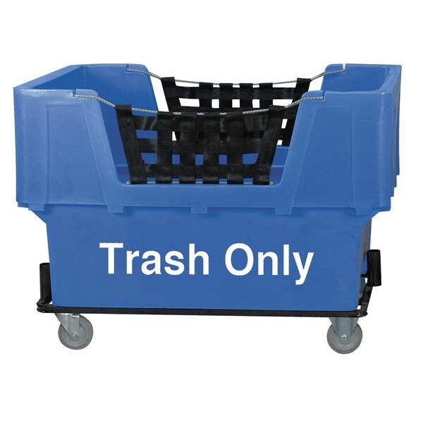 Material Handling Cart, Blue, Trash Only