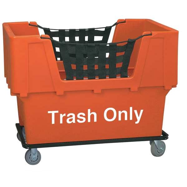 Material Handling Cart, Orange, Trash Only