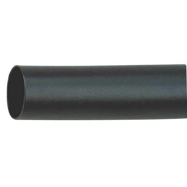 Heat Shrink Tube, Thin Wall, 3:1 I.D. Shrink Ratio, 0.35 in I.D. Before Shrinking, Black, 4 ft